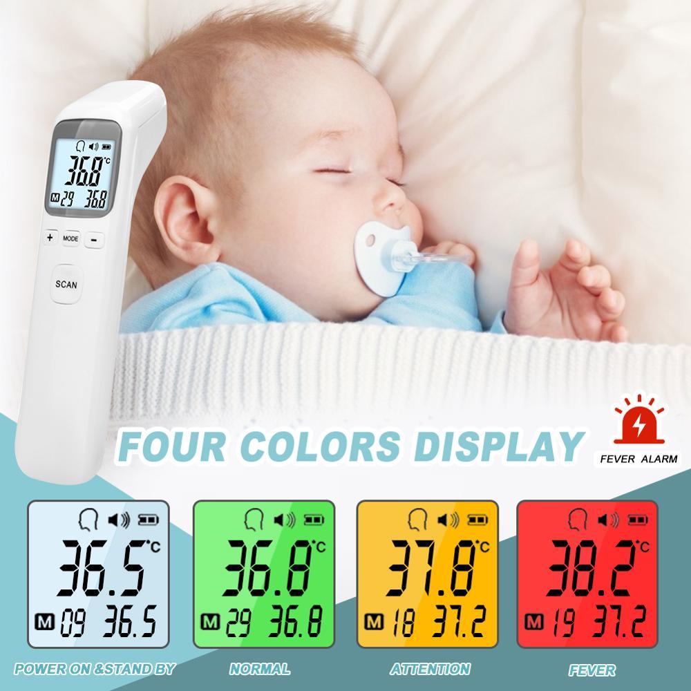 Изображение товара: Детский портативный термометр для лба Инфракрасный цифровой светодиодный измеритель температуры тела Бесконтактный термометр пистолет для детей взрослых температура