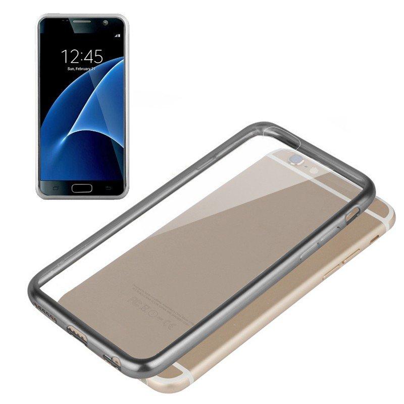 Изображение товара: Чехол samsung G935 Galaxy S7 Edge металлик (серебристый)