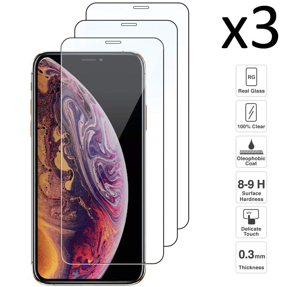 Изображение товара: Набор из 3 защитных пленок для IPhone XS Max 6,5, ультратонкое закаленное стекло, легкая установка
