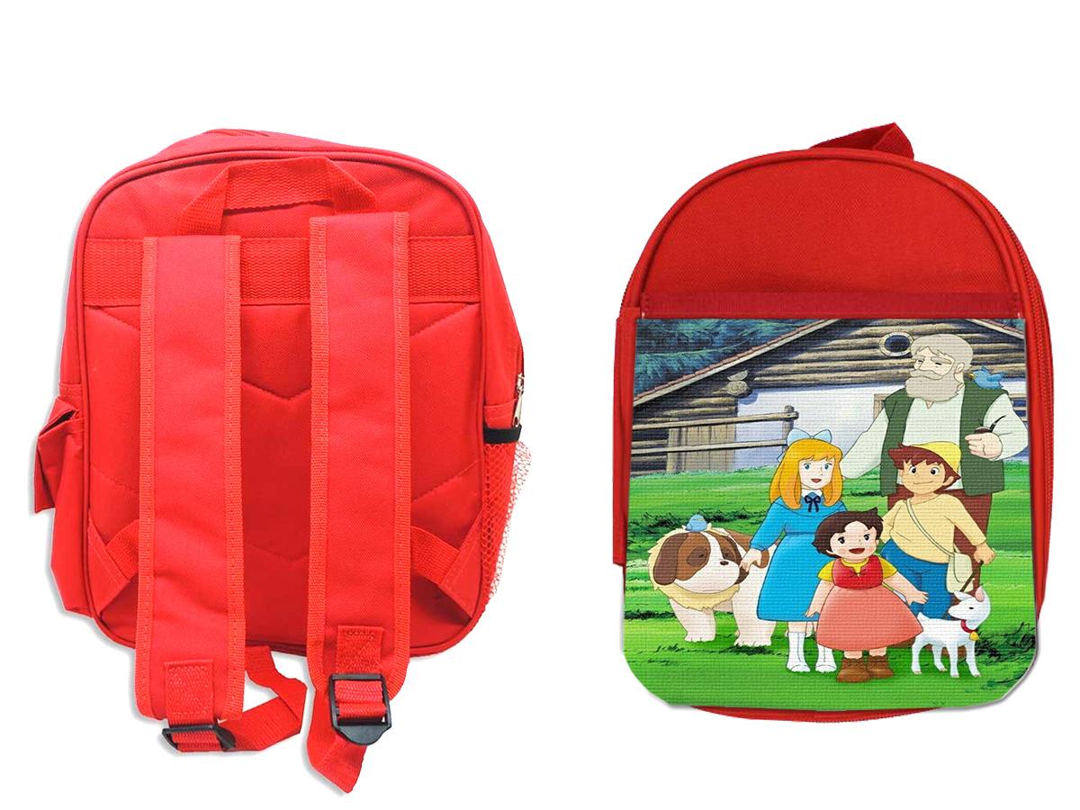 Изображение товара: MERCHANDMANIA HEIDI аниме античная серия красный рюкзак для школы Материал дети мальчик девочка персонализированные