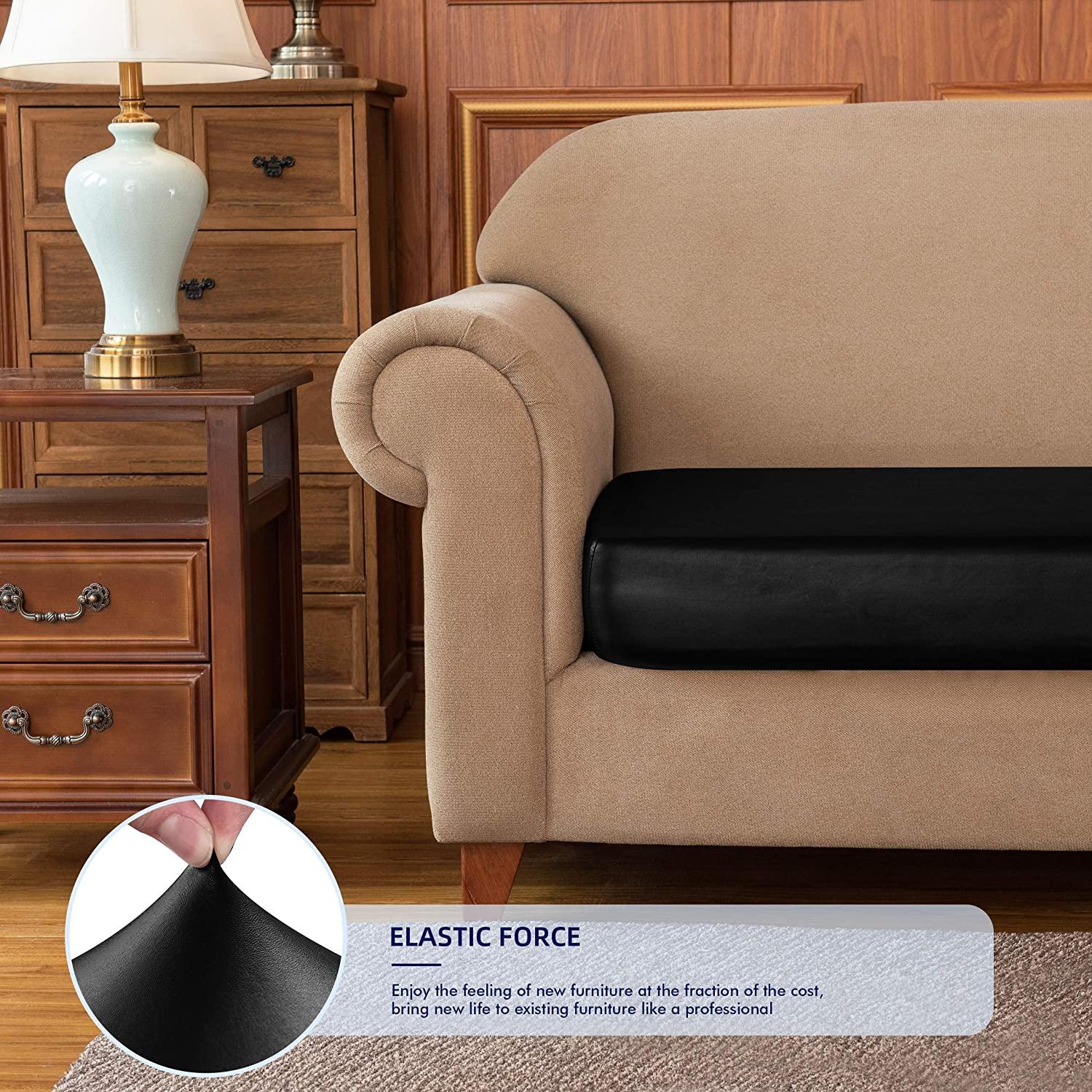 Изображение товара: Водонепроницаемый чехол для дивана из искусственной кожи, защитный чехол для мебели домашних животных, съемный моющийся чехол для дивана, чехлы для амортизации