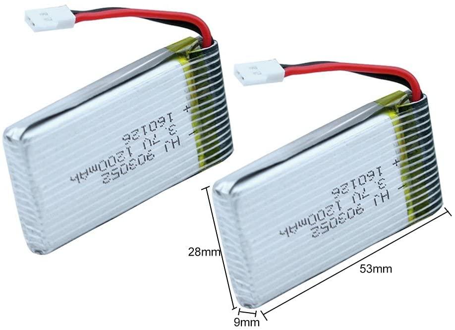 Изображение товара: Дрон-Квадрокоптер 3,7 V 1200mAh Улучшенная литий-полимерная батарея X5SC X5SW RC 2 шт.