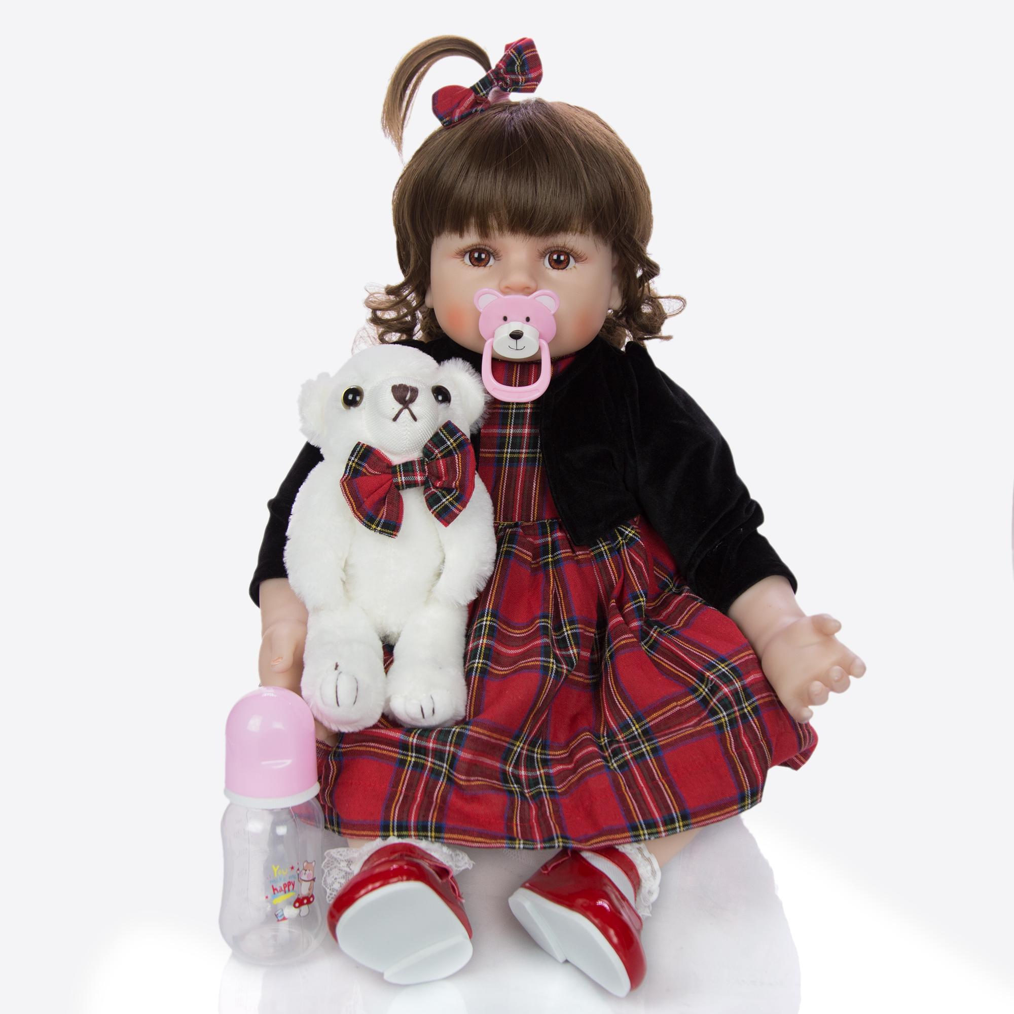 Изображение товара: Реалистичная силиконовая кукла реборн KEIUMI, 24 дюйма, 60 см