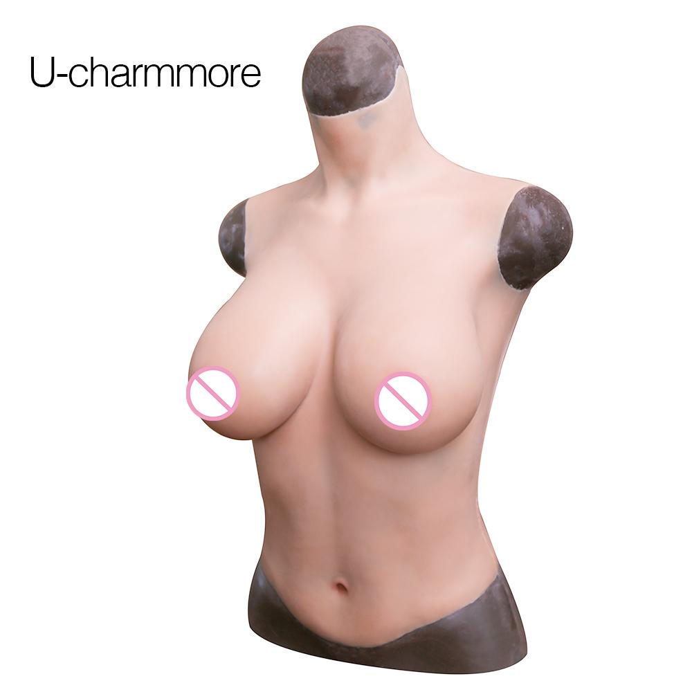 Изображение товара: U-CHARMMORE силиконовая грудь для трансвеститов, поддельные грудь с жидким силиконовым наполнением для трансвеститов транссексуалов