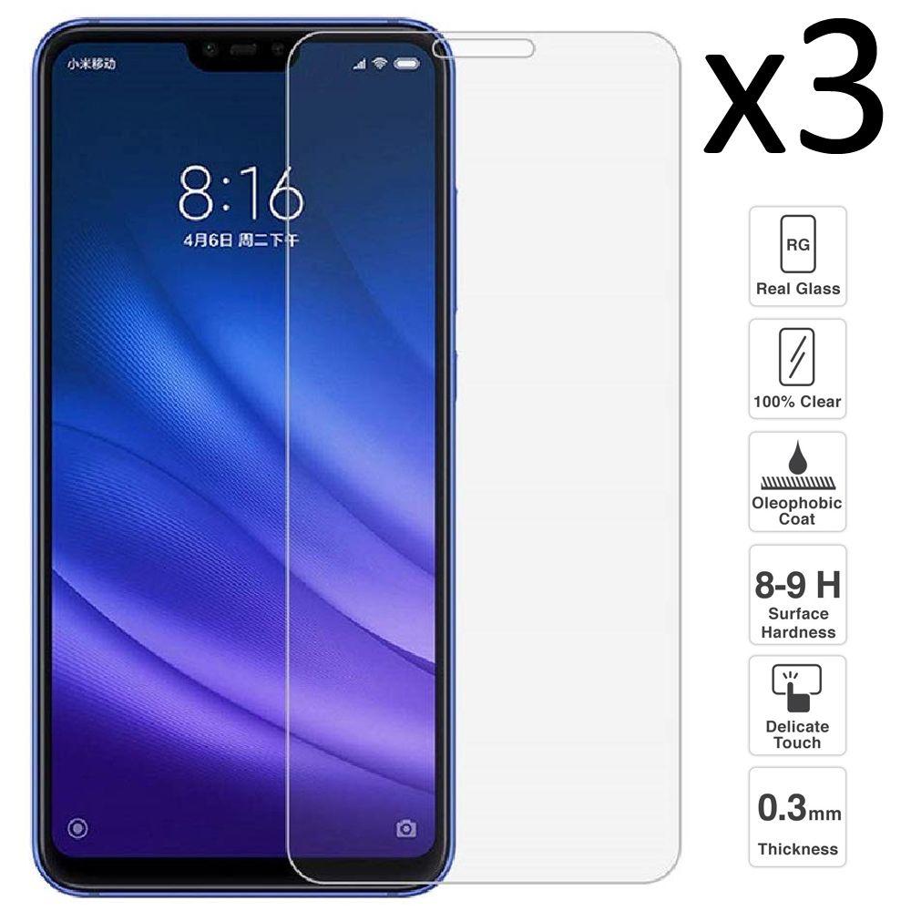 Изображение товара: Xiaomi Mi8 Lite набор из 3 предметов закаленное стекло для защиты экрана от царапин ультратонкое легкое в установке