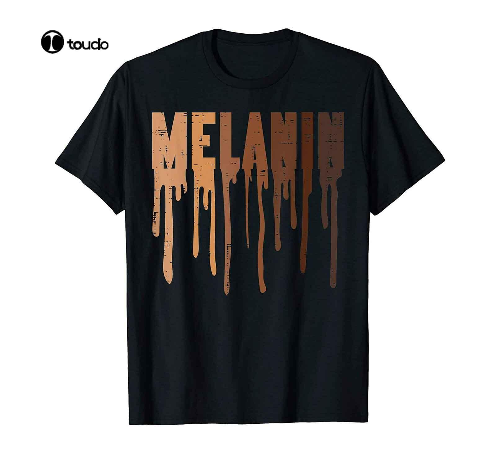 Изображение товара: Drippin меланин черная история гордость черная живая материя BLM футболка подарок на день рождения