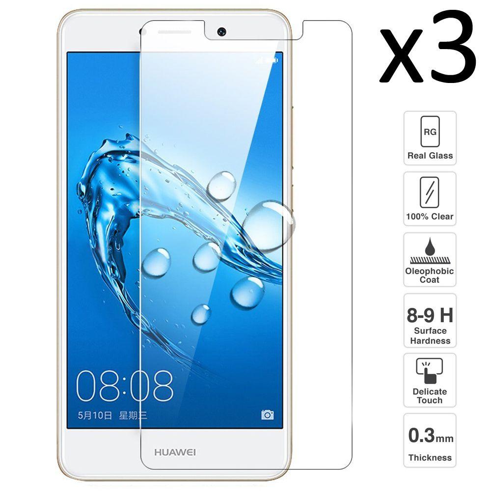 Изображение товара: Huawei Y7 комплект из 3 предметов закаленное стекло для защиты экрана от царапин ультратонкое легкое в установке