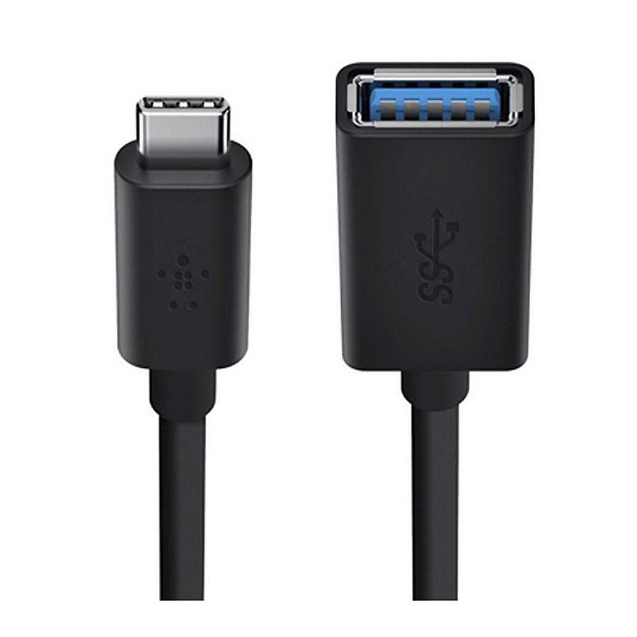 Изображение товара: Кабель-переходник Belkin USB-C to USB-A Adapter F2CU036btBLK (Black)