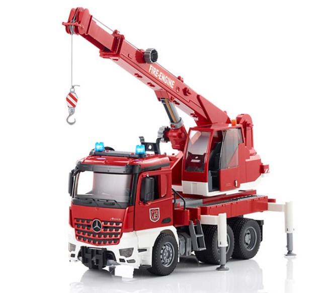 Изображение товара: Пожарная машина автокран MB Arocs с модулем со световыми и звуковыми эффектами, шт
