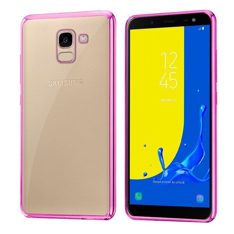 Изображение товара: Чехол для Samsung J600 Galaxy J6 Edge металлик (розовый)