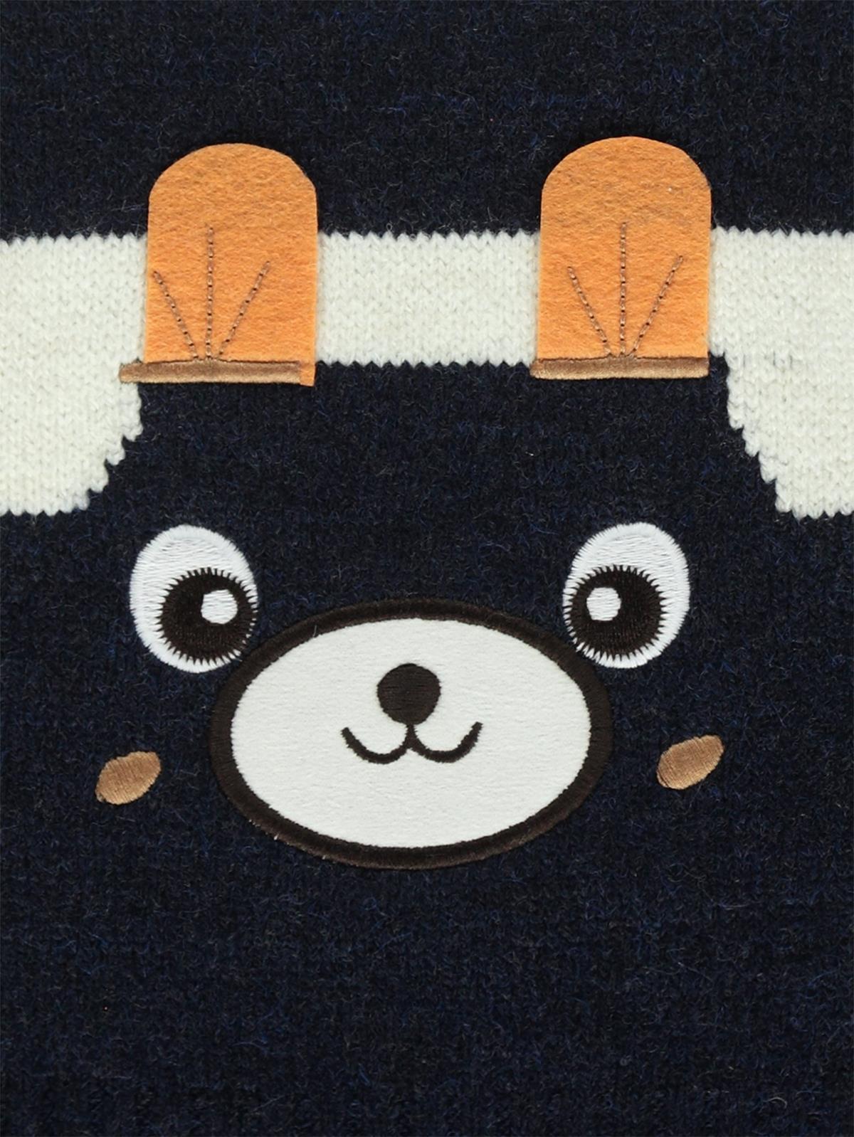 Изображение товара: Зимний Детский мягкий теплый вязаный свитер; Однотонный детский топ с длинными рукавами и принтом в виде сердечек; Вязаный свитер для детей ясельного возраста