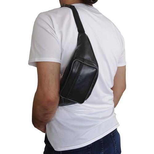 Изображение товара: Натуральная кожа элегантная сумка через плечо для мужчин водонепроницаемая и содержит четыре камеры