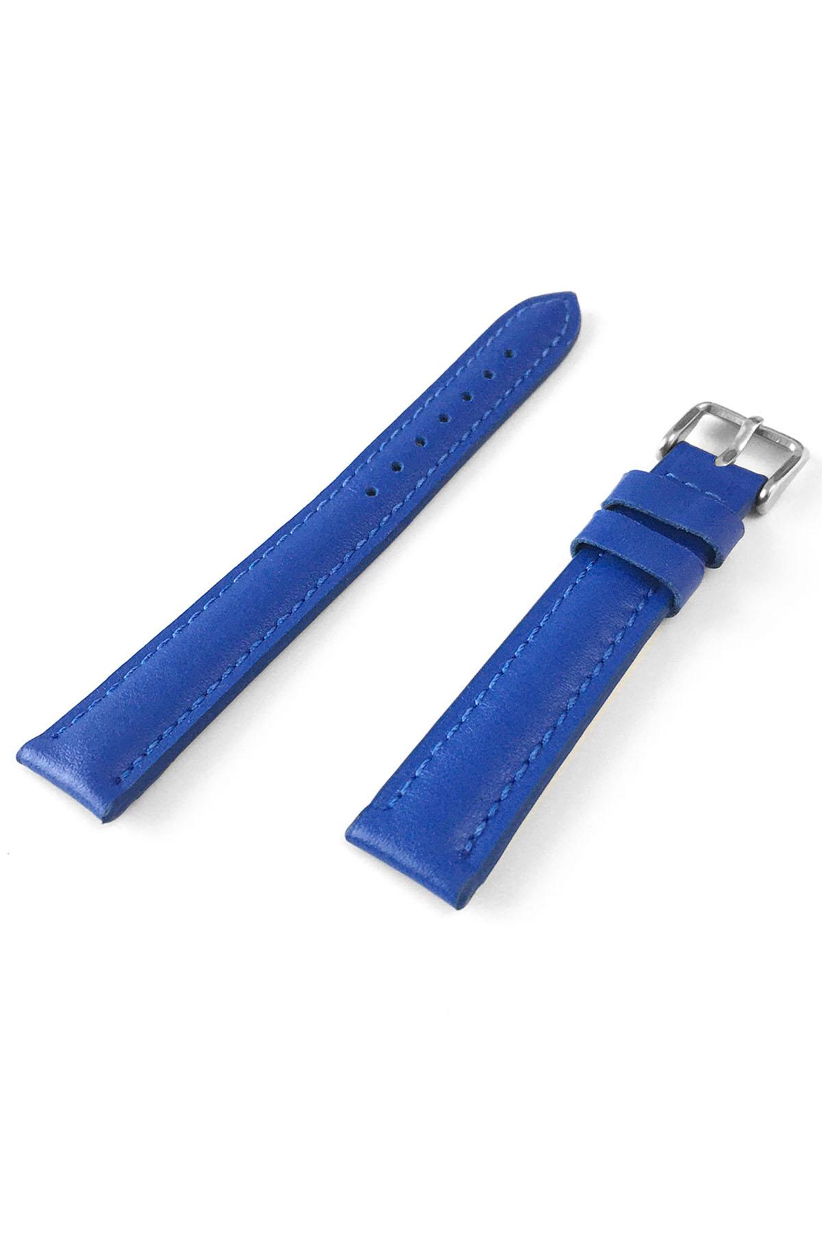 Изображение товара: Ремешок для часов из натуральной кожи синего цвета 12 мм
