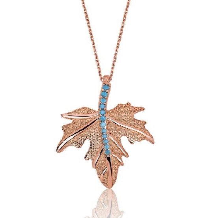 Изображение товара: Серебряное ожерелье с листьями Sycamore