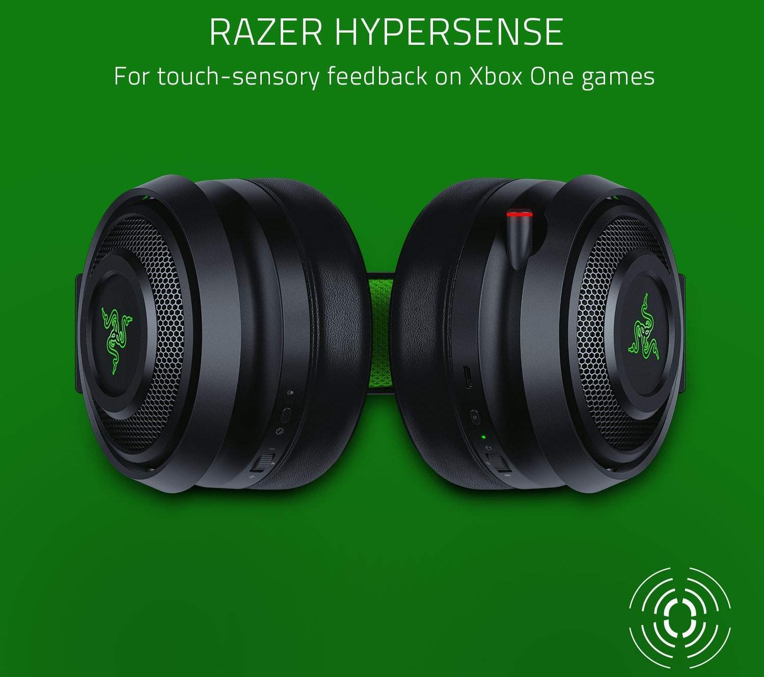 Изображение товара: Игровая гарнитура Razer Nari Ultimate Wireless (RZ04-02910100-R3M1) для Xbox One (Black/Green)