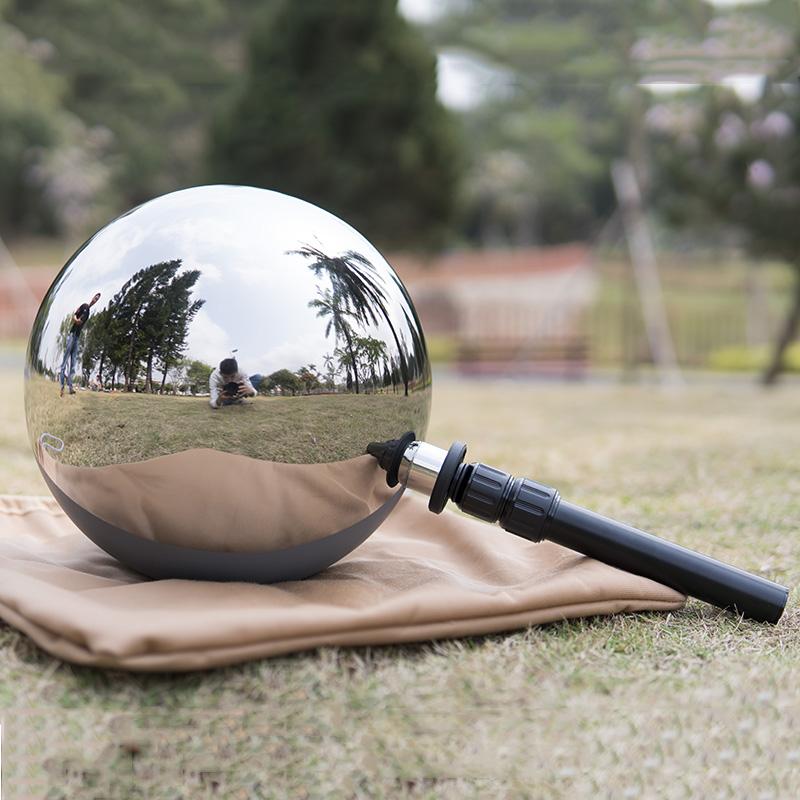 Изображение товара: Зеркальная сфера из хромированной нержавеющей стали, 25 см, 1 ручка