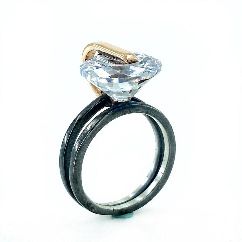 Изображение товара: Ручное производство специальный дизайн Большой Циркон Камень Аутентичные 925 пробы Серебряное кольцо