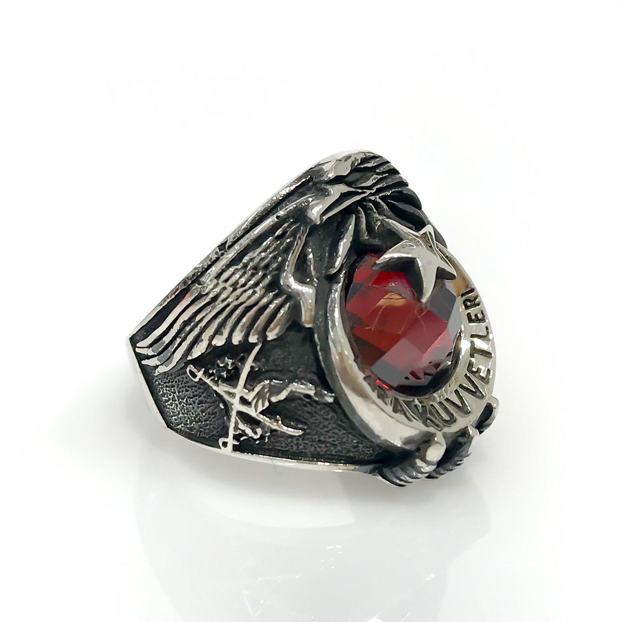 Изображение товара: Серебряное мужское кольцо с Луной, звездами, солдатами