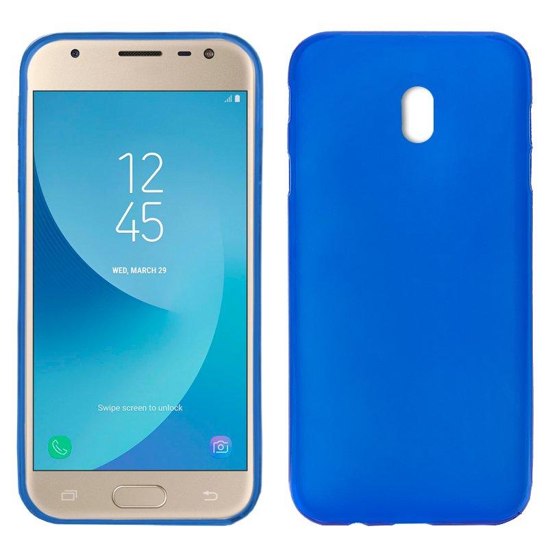 Изображение товара: Силиконовый чехол для Samsung J330 Galaxy J3 (2017), синий, мягкий, противоударный, грязеотталкивающий