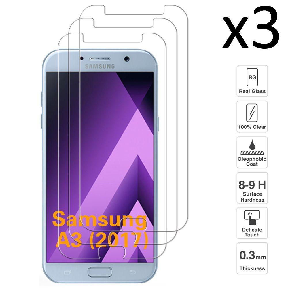 Изображение товара: Samsung Galaxy A3 2017 набор 3 шт протектор экрана кристалл t