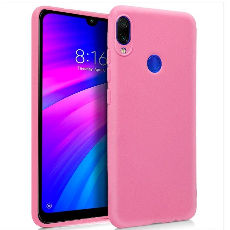 Изображение товара: Силиконовый чехол Xiaomi Redmi 7 (розовый, мягкий, ударопрочный, re