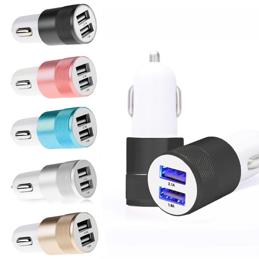 Изображение товара: Автомобильное зарядное устройство с двумя USB-портами, 1 А и 2 А, С зарядным кабелем