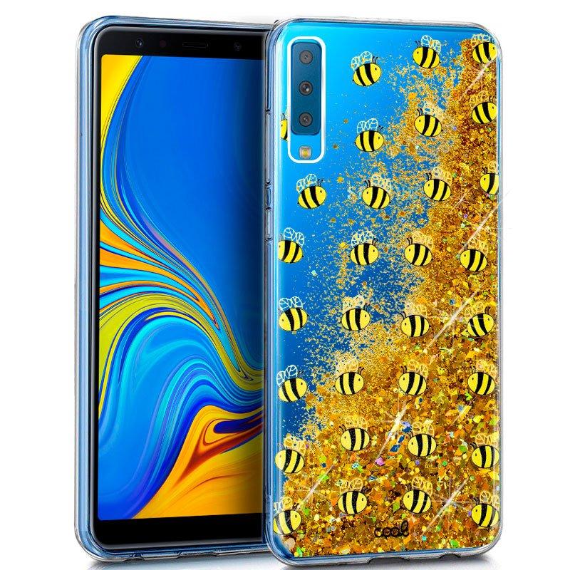 Изображение товара: Чехол для Samsung A750 Galaxy A7 с блестками и пчелами