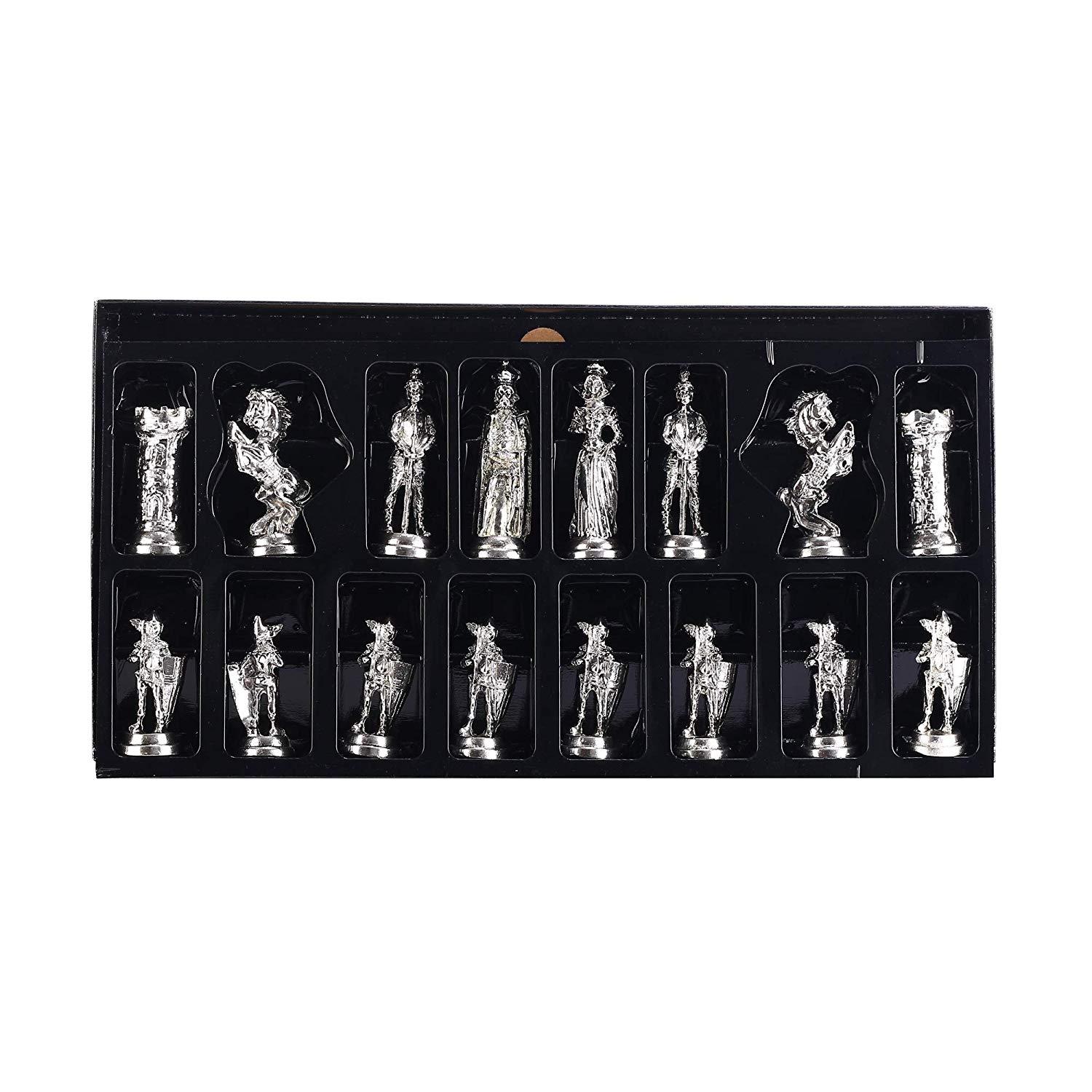 Изображение товара: Набор медных металлических шахматных фигур средневековой британской армии под старину, деревянные шахматные доски с перламутровым дизайном King 9 см